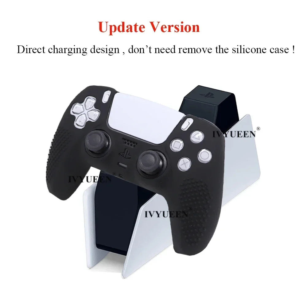 IVYUEEN Studded Edition Anti-Slip Protective Skin for PlayStation 5 PS5 Controller Silicone Case Thumb Grips for Dualsense Cover